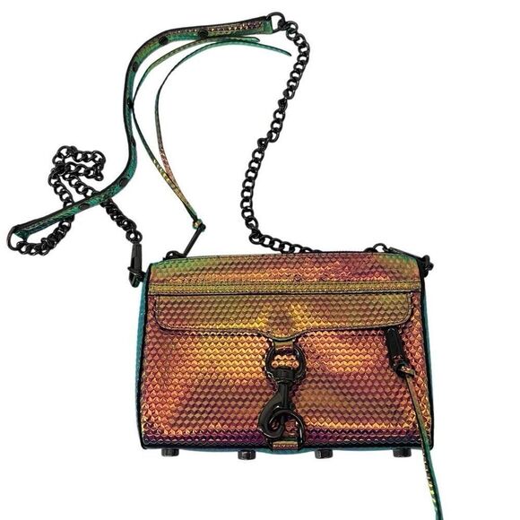 Rebecca Minkoff Mini Mac Metallic Textures Crossbody - Picture 1 of 7